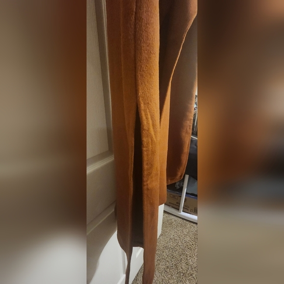 Shawl-Lapel Wool Blend Open-Front Coat "Sold Out" - Picture 7 of 16